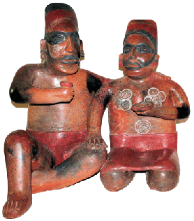 Pulque drinkers, ceramic from National Museum of Tequila