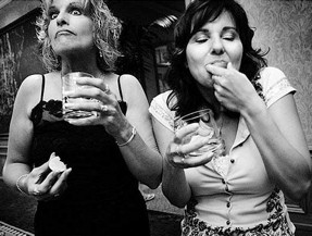Women tasting tequila
