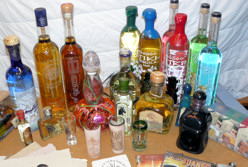 Some of my tequila bottles, 2007