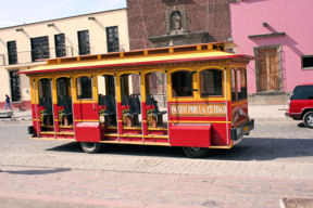 Tourist tram in Tequila